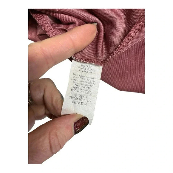 Lavender Fields pink v-neck velvet top with bell sleeves - Picture 6 of 6